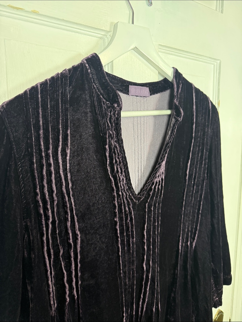 CP Shades Regina Plum Velvet Tunic Dress Top W2451 Sz S - Picture 3 of 7